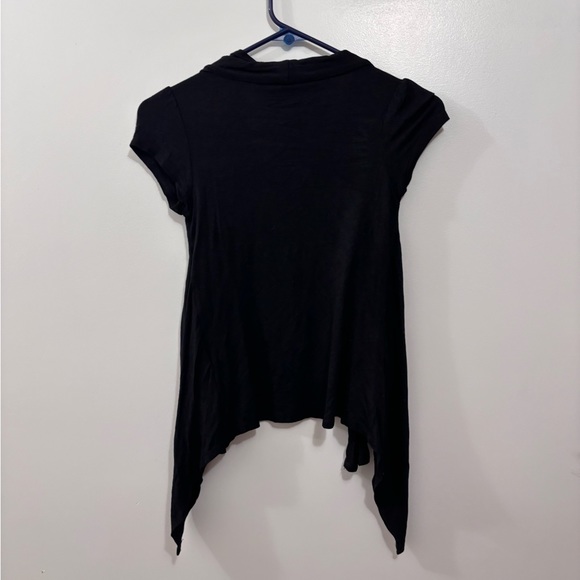 Iz byer vintage y2k 2 in 1 black cardigan and striped short sleeve shirt button - Picture 3 of 7